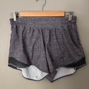 LULULEMON Hotty Hot LR Short 4" Lined Heather Gray Size 6 casual athletic